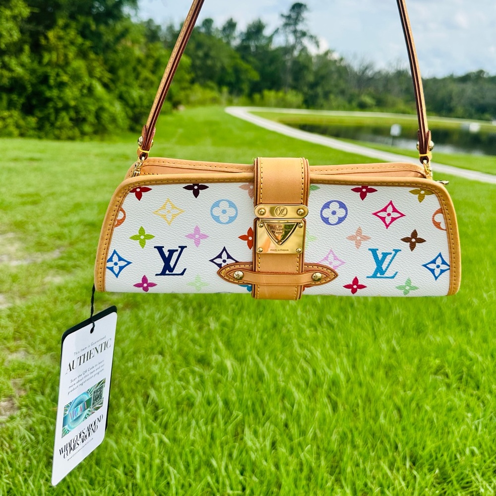 💎✨LOUIS VUITTON Shirley✨💎Shoulder Bag Monogram Multi Leather White